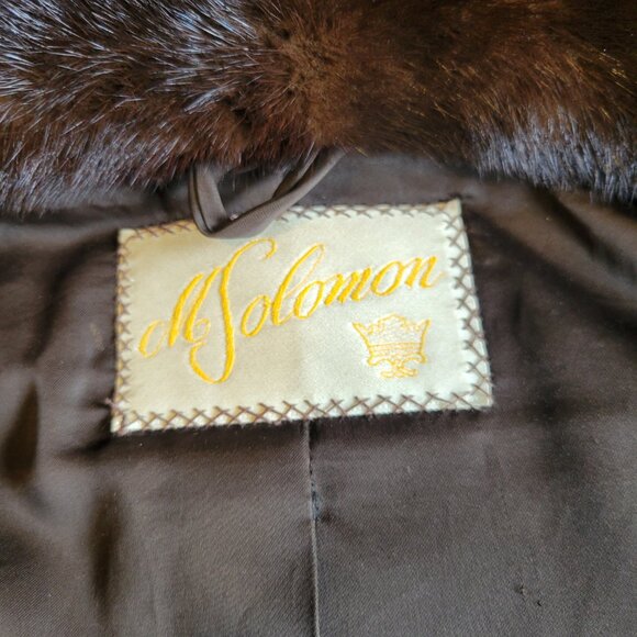 M Solomon Vintage Bemberg hooded fur coat - Picture 5 of 12
